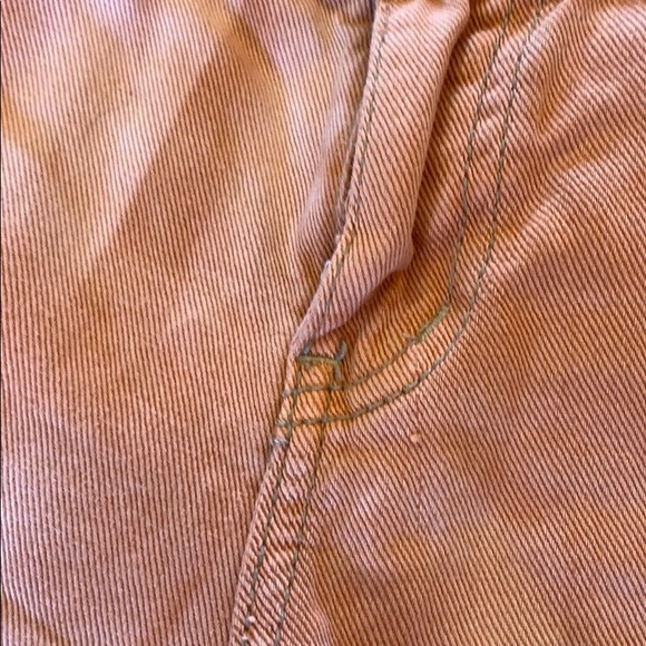 Free People rust orange gray hem denim shorts jean - Picture 7 of 8